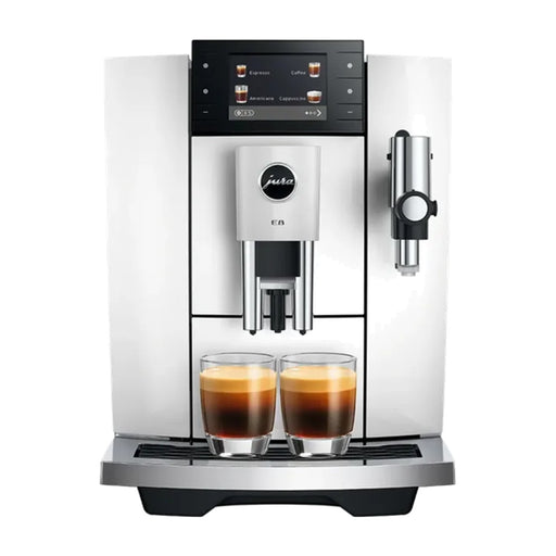 JURA E8 Piano White (ED) koffiemachine, vooraanzicht