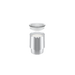JURA Melkopschuimer Hot & Cold ontmonteerd met glazen reservoir en roestvrijstalen body geïsoleerd op wit | Arte dell' espressO