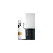 JURA melkslang HP2 met roestvrijstalen ommanteling, zwart-wit design, verbonden met melkkan | Arte dell' espressO