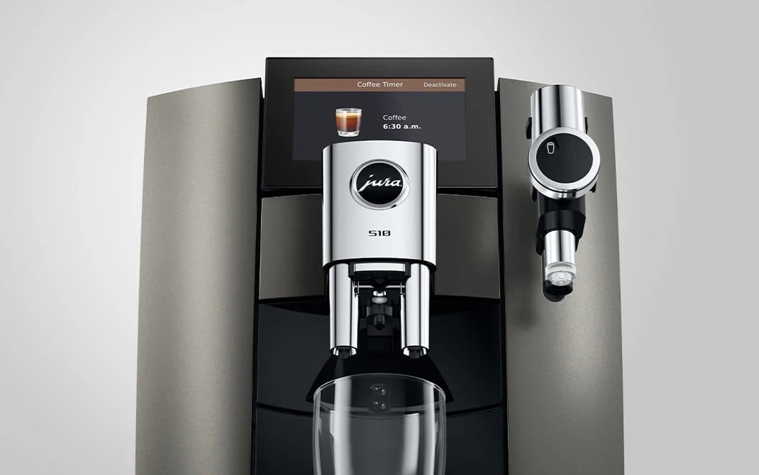 Touchscreen en Coffee Eye van de JURA S10 Dark Inox