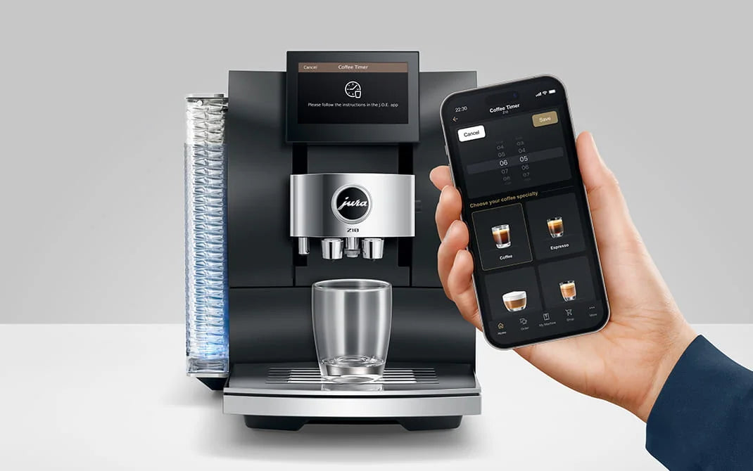 JURA Z10 bedienen via de J.O.E. app op de smartphone