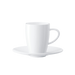 Witte JURA koffie beker 270ml met schotel en handvat op witte achtergrond | Arte dell' espressO