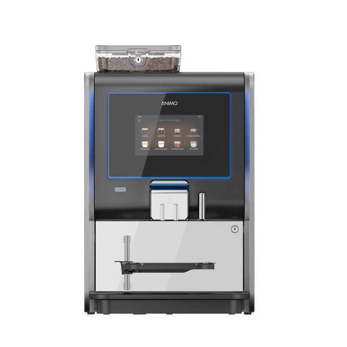 Animo OptiMe X 11 koffiemachine met touchscreen en bonenreservoir bovenop