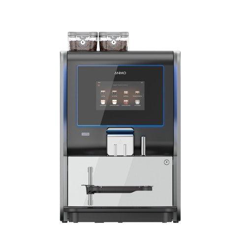 Animo OptiMe X 21 koffiemachine met dubbel bonenreservoir en touchscreen voor zakelijk gebruik