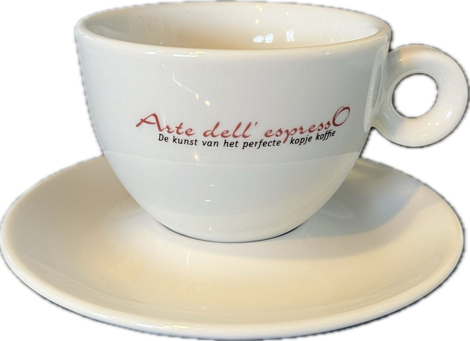 Arte dell' espressO Cappuccinokopje met Schotel - Cappuccinokopje