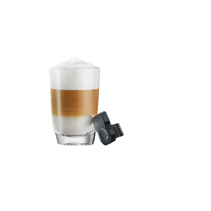 JURA Wireless Transmitter zwart draadloze zender naast Cappuccino kopje | Arte dell' espressO